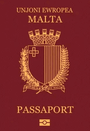Official Malta passport cover
