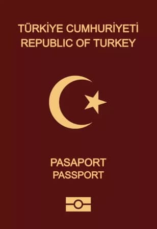 Official Turkish passport cover