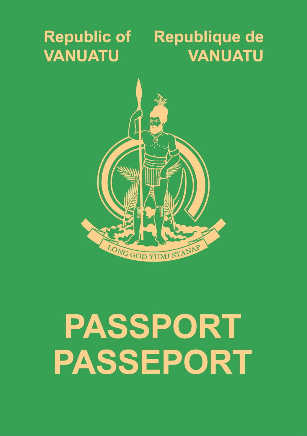 Official Vanuatu passport cover
